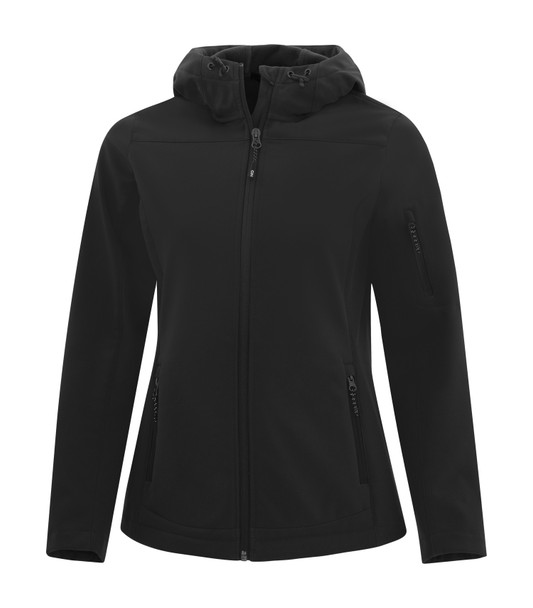 Coal Harbour Essential Hooded Stretch Soft Shell Ladies' Styles Jacket | Saveonshirts.ca