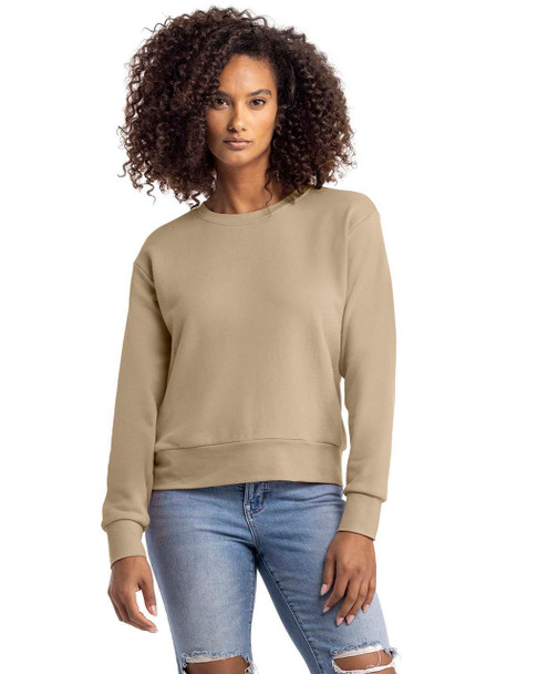 Next Level Apparel 9084 Ladies' Laguna Sueded Sweatshirt | Tan