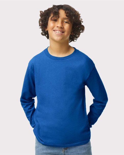 Gildan 5400B Youth Heavy Cotton™ Long Sleeve T-shirt | SaveonShirts.ca