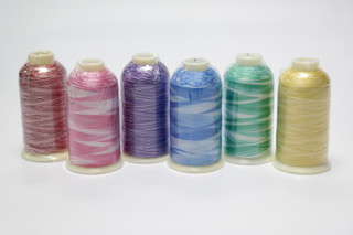 Tysew Multi Shades Emb. Sewing Machine Thread Set 6x1000M