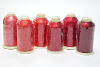 Tysew Reds Embroidery Sewing Machine Thread Set 6x1000M