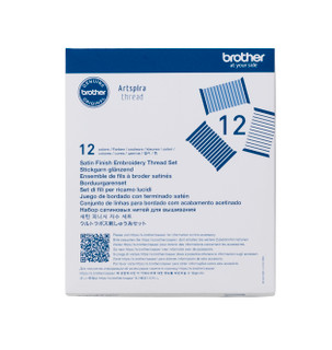 Brother 12 Satin Colours Boxed Embroidery Threads Set (ETS12)