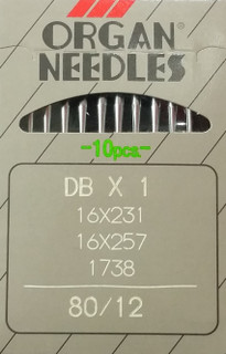 Organ 16x231 Industrial Sewing Machine Needles Size 80 x20