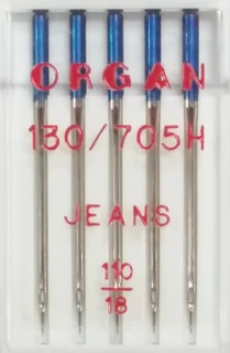 Organ 130/705H Domestic Sewing Needles Size 110 (Jeans)