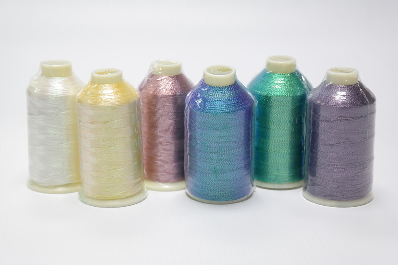 Tysew Light Metallics Emb. Sewing Machine Thread Set 6x1000M
