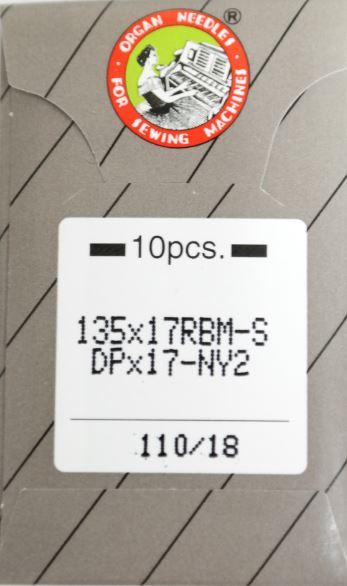 10 Organ DPx17 Industrial Sewing Machine Needles Size 110/18