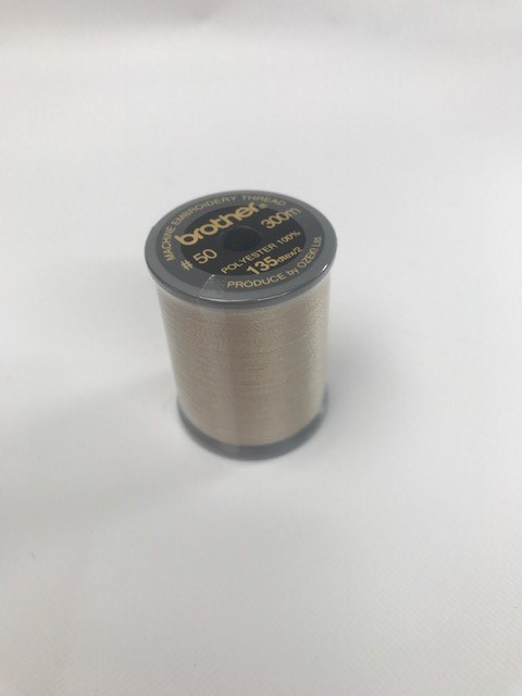 Brother Light Beige Satin Embroidery Thread 300M Reel