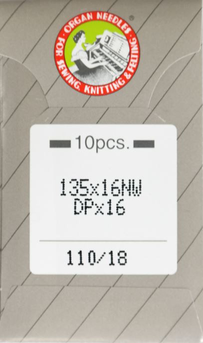 10 Organ DPx16 Industrial Sewing Machine Needles Size 110/18