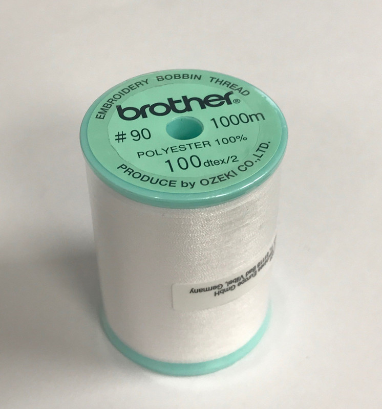 Brother Embroidery Bobbin Thread #90 1000M White