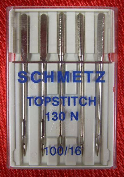 Schmetz Large Eye Top Stitch Needles Size 100