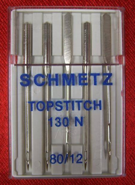 Schmetz Large Eye Top Stitch Needles Size 80