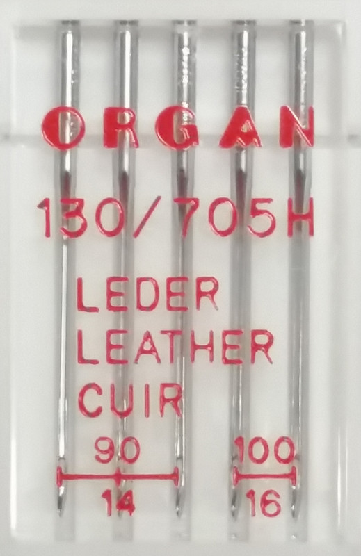 Organ 130/705H Domestic Sewing Needles Size Leather Mix