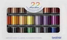 Brother 22 Satin Colours Boxed Embroidery Threads Set (ETS22)