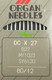 Organ B27 Industrial Sewing Needles Size 80