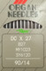 Organ B27 Industrial Sewing Needles Size 90