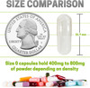 Empty bovine gelatin capsules size 0, transparent, packed 2000 quantity.
