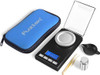 Digital milligram scale with high-grade electronic sensor and blue case, measures 50 grams.