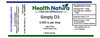 Health Natura 5000 IU Vitamin D3 oil supplement in MCT oil base 1oz.