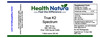 True K2 Spectrum supplement label with green and blue details, 1 ounce, by Health Natura.