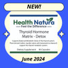 Thyroid Hormone Matrix Detox Formula supplement label with plant-derived iodine and 90 capsules.