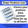 FedEx insulated pack with PolarPack ice and protective sleeve for 48-hour cooling supplement shipping protection.