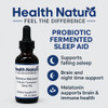 Health Natura 2oz BioActive Melatonin liquid sleep aid supplement in an amber glass bottle.