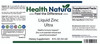 Health Natura's Liquid Zinc Ultra 8oz premium zinc supplement bottle with bioavailable zinc info label prominently displayed. Health Natura's Liquid Zinc Ultra 8oz premium zinc supplement bottle with bioavailable zinc info label prominently displayed.