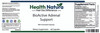 Health Natura BioActive Adrenal Support dietary supplement label with 60 natural recovery capsules.