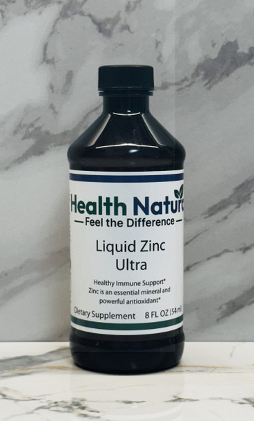 Health Natura Liquid Zinc Ultra 8oz bottle features premium zinc sulfate heptahydrate supplement liquid. Health Natura Liquid Zinc Ultra 8oz bottle features premium zinc sulfate heptahydrate supplement liquid.