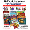 Super Toy Plans Library of 12 eBooks plus 4 Free Learning Toys Bonus (16 PDF Downloads) Wood Toy Plans