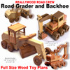 ReallyWood Road Crew Road Grader & Backhoe (PDF Download) Wood ToyPlans