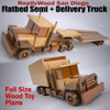 ReallyWood San Diego Delivery Truck & Flatbed Semi-Truck (2 PDF Downloads) Wood Toy Plans