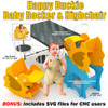 Happy Duckie Baby Rocker & Highchair Wood Toy Plans (PDF Download + SVG File)