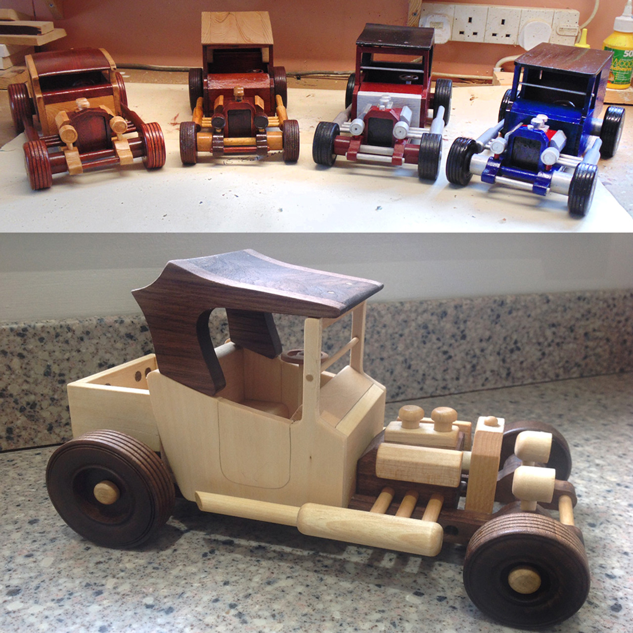 Four Hill Billy Hot Rods Wood Toy Plans