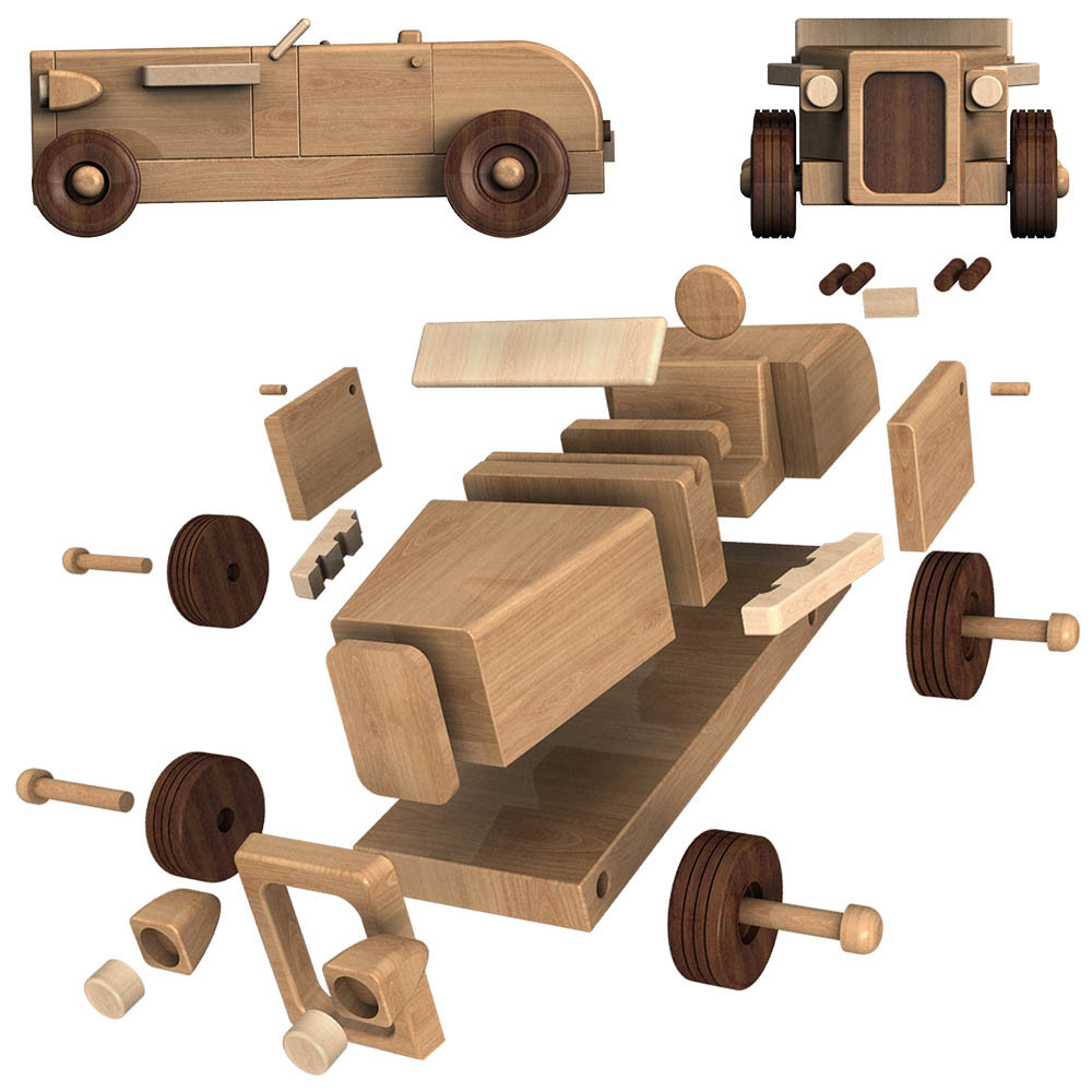 1932 Hot Rod Jamboree + Hauler Wood Toy Plans
