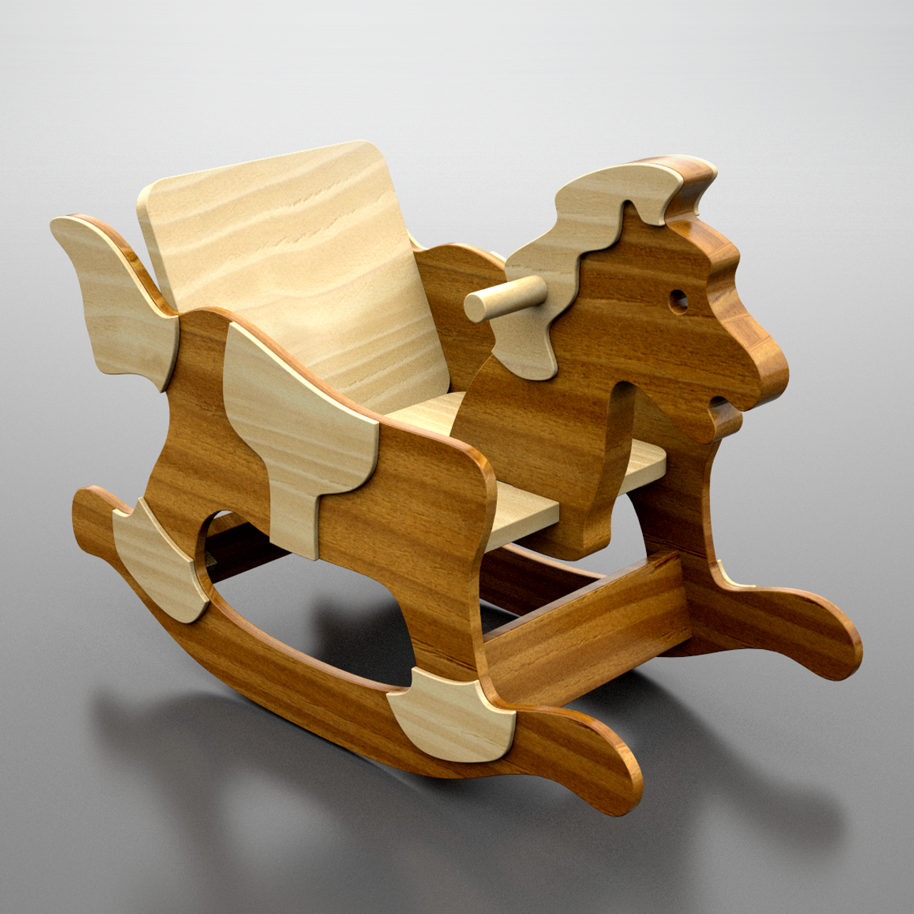 Chair rocking horse sales