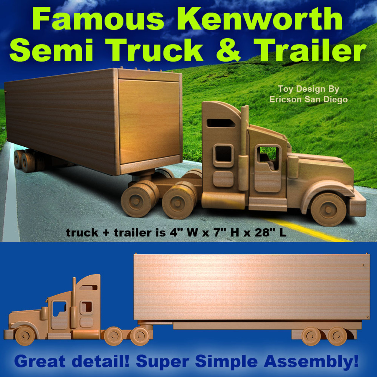 toy kenworth semi trucks