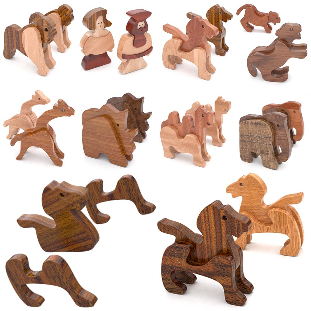 Grandpa Noah's Happy Rainbow Ark & Animals Wood Toy Plans