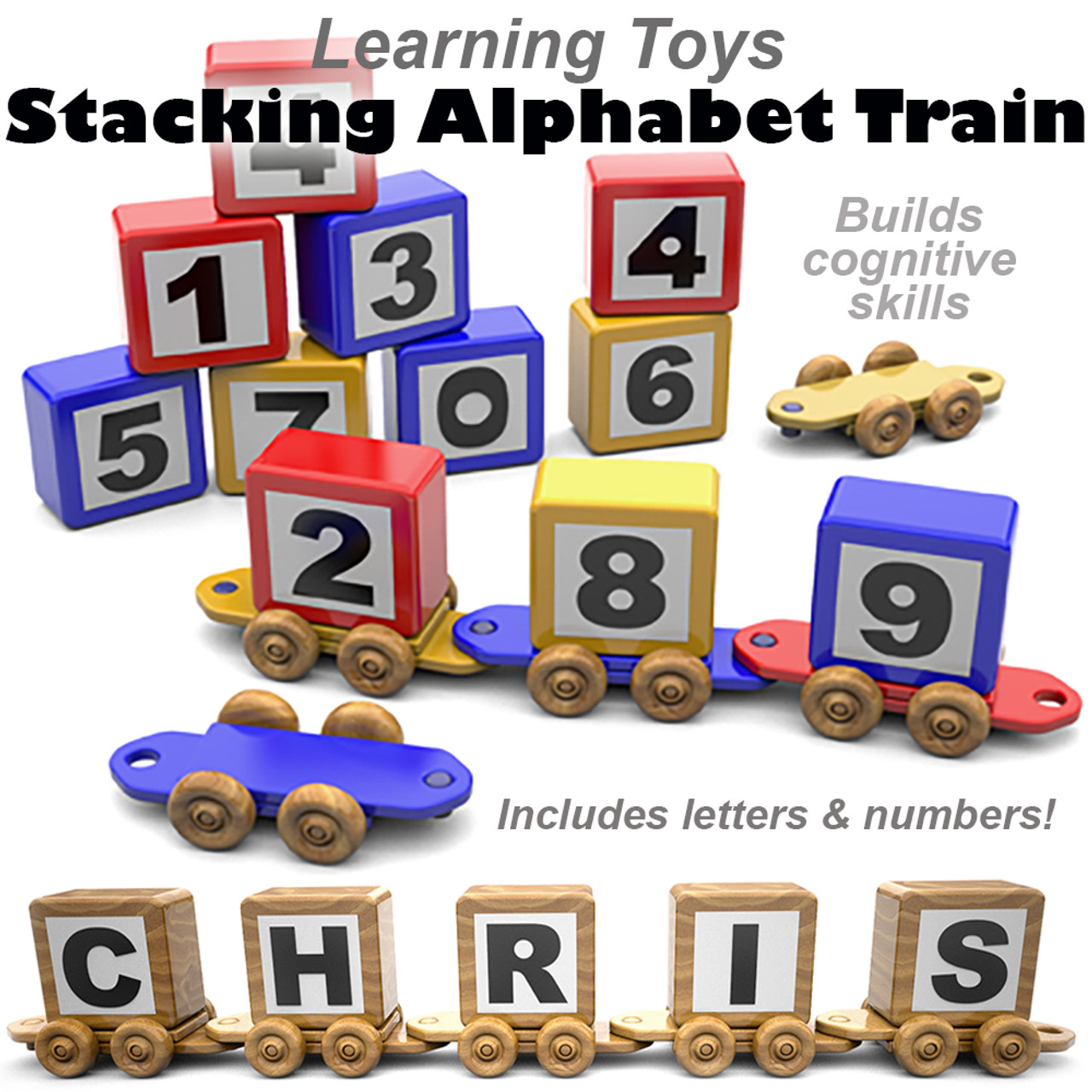 Learning Toys Stacking Alphabet Name Train Wood Toy Plans