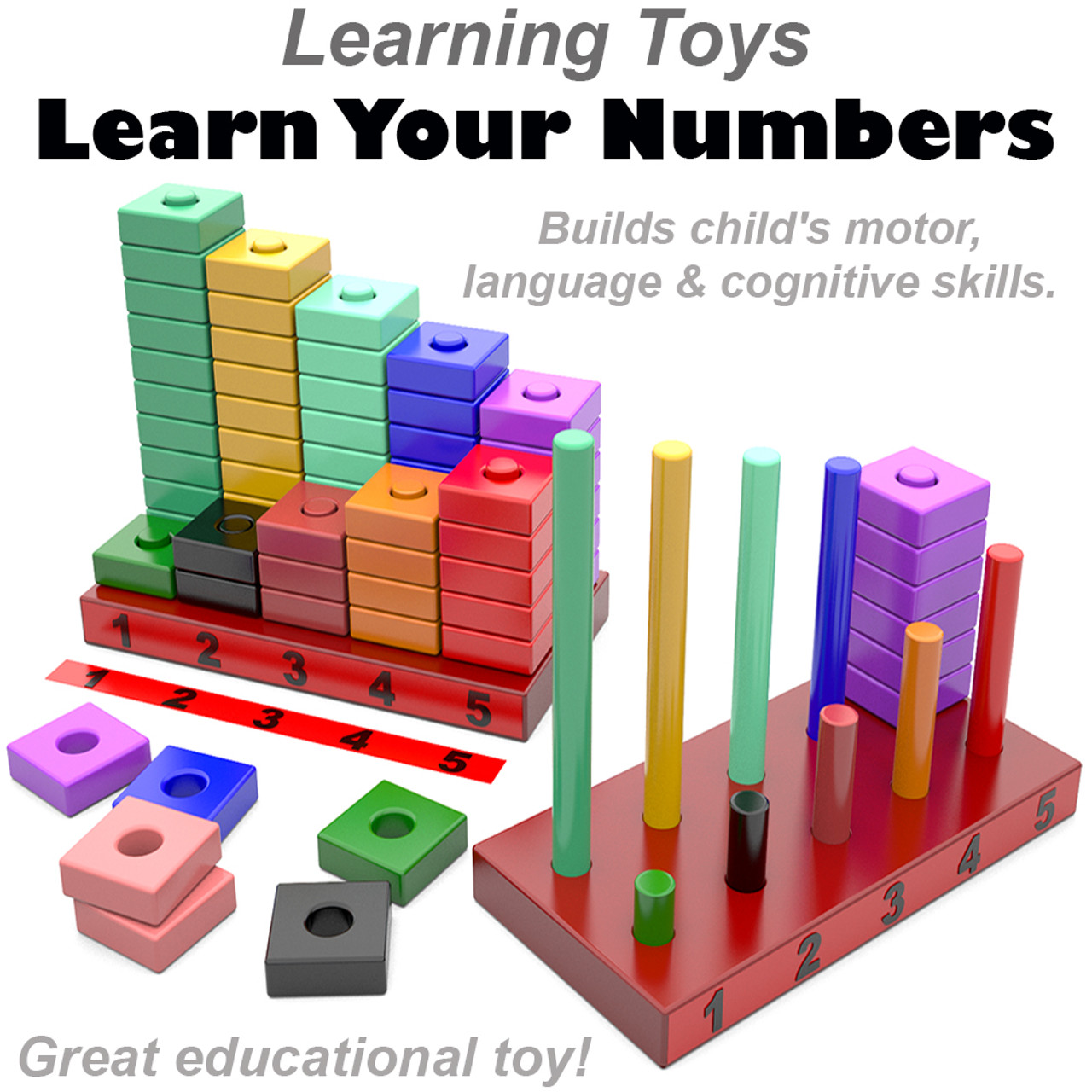 Learning Toys - Alphabet Train - Puzzle Pals - Learn Your Numbers 