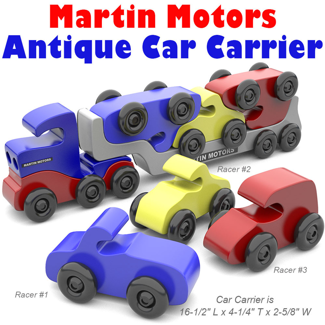 wooden car carrier toy