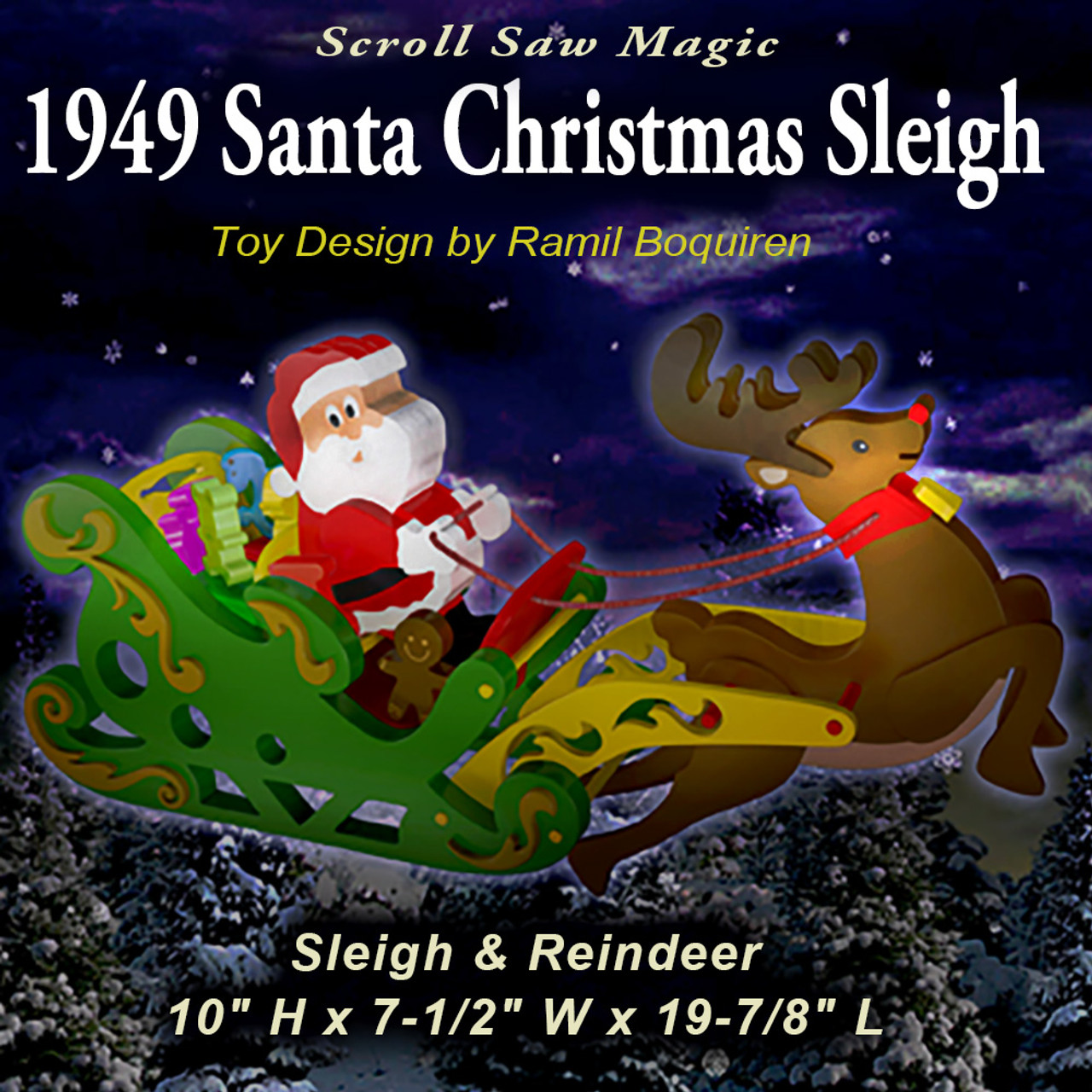 Scroll Saw Magic 1949 Santa Christmas Sleigh Wood Toy Plans scroll-saw-magic-1949-santa-christmas-sleigh-wood-toy-plans