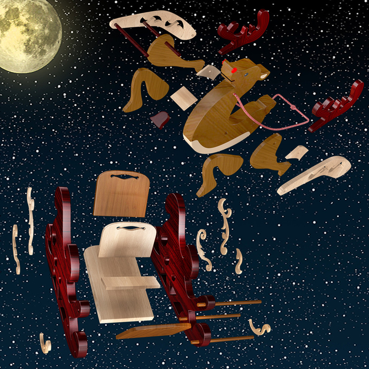 Scroll Saw Magic 1949 Santa Christmas Sleigh Wood Toy Plans scroll-saw-magic-1949-santa-christmas-sleigh-wood-toy-plans