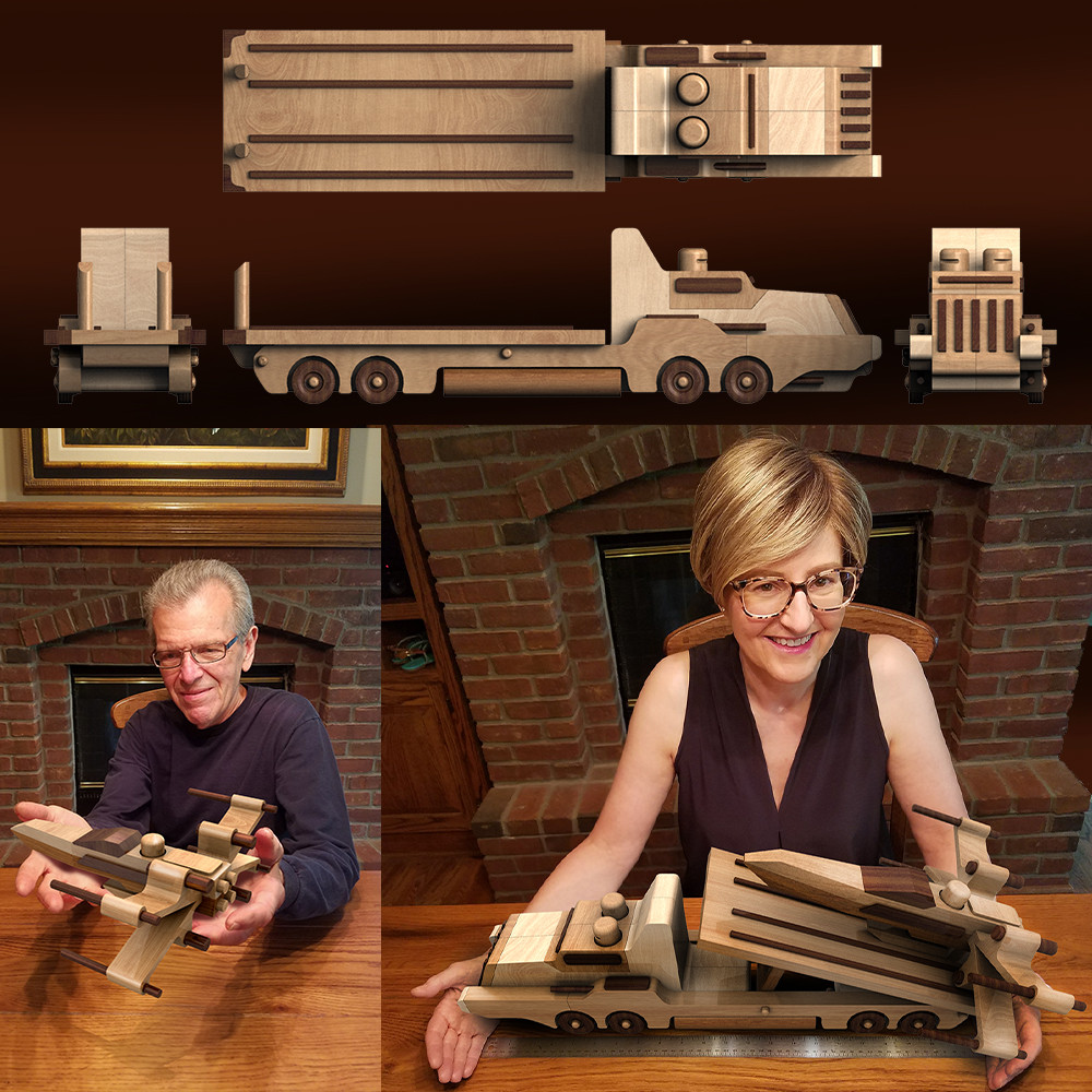 StarFleet X-Wing P5100 & Peterbilt 5000 Transport Wood Toy Plans