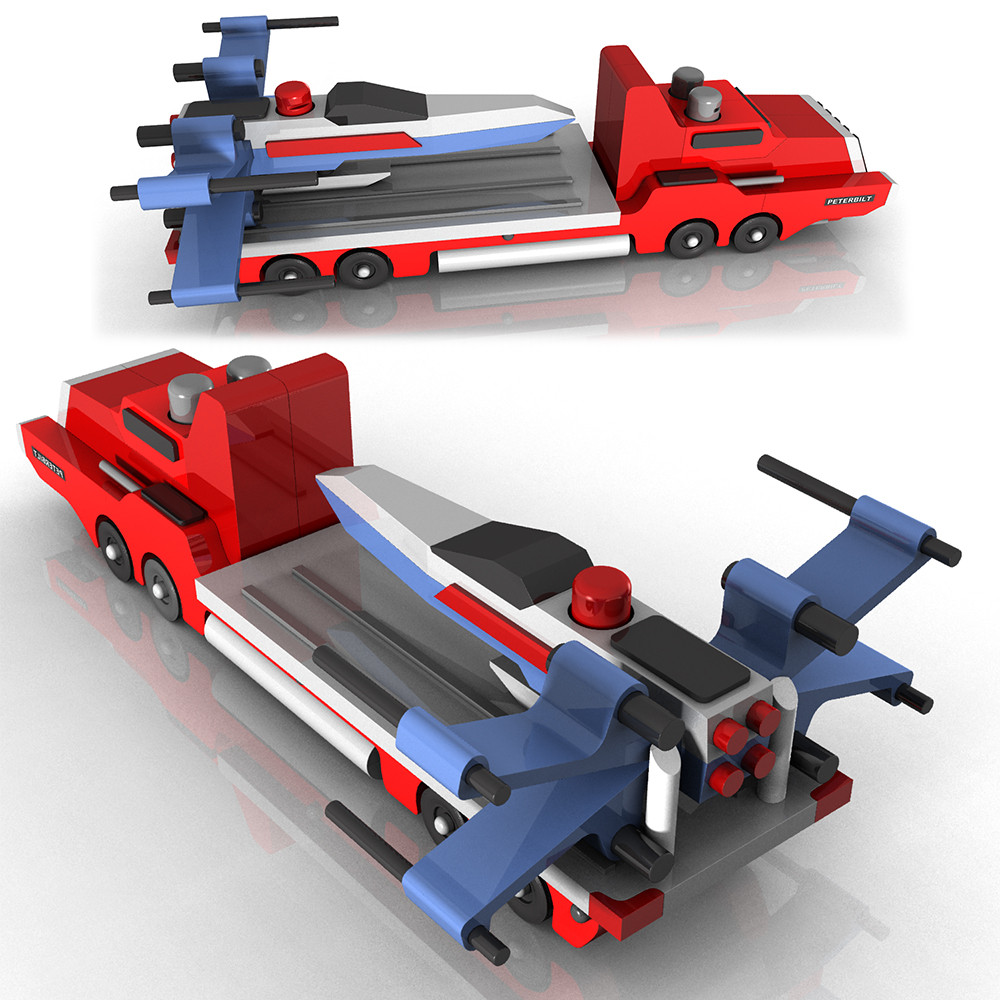 StarFleet X-Wing P5100 & Peterbilt 5000 Transport Wood Toy Plans