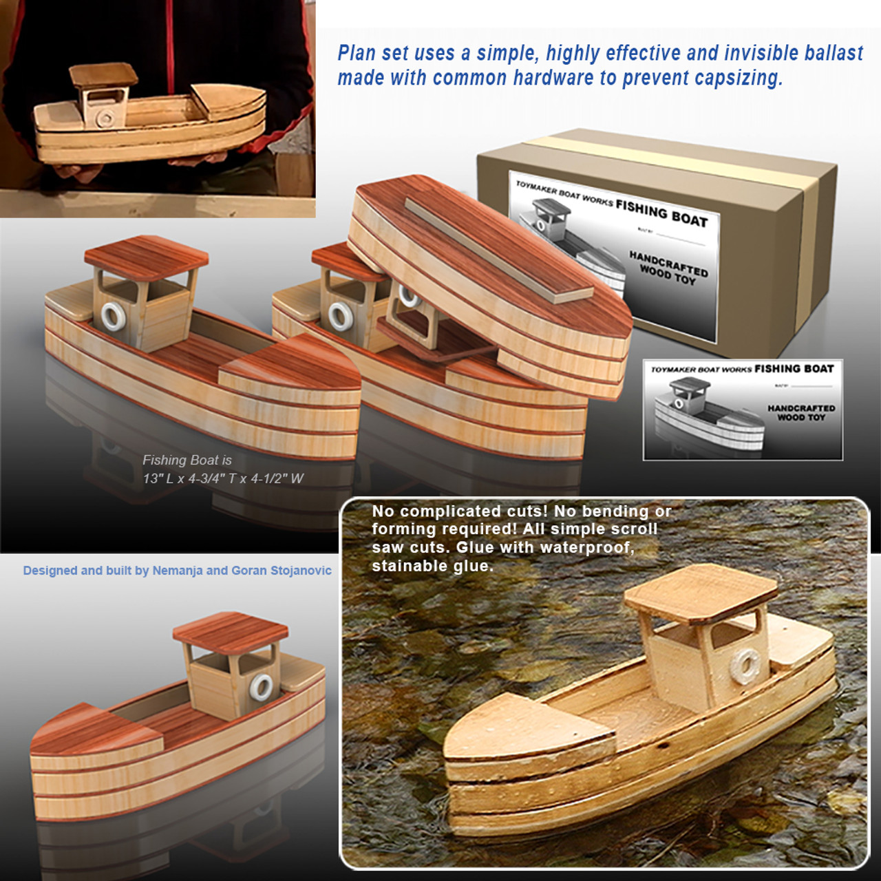 Stojanovic Boat Works Fishing Boat Wood Toy Plans