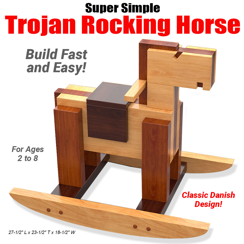 Super Simple Trojan Rocking Horse Wood Toy Plans
