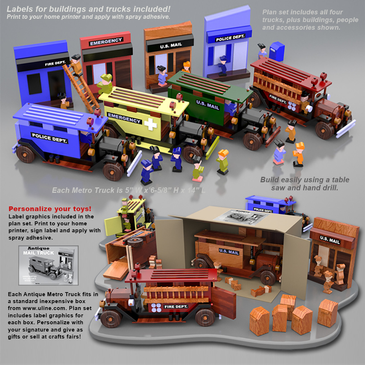 Table Saw Magic Antique Metro Trucks Wood Toy Plans Table Saw Magic Antique Metro Trucks Wood Toy Plans