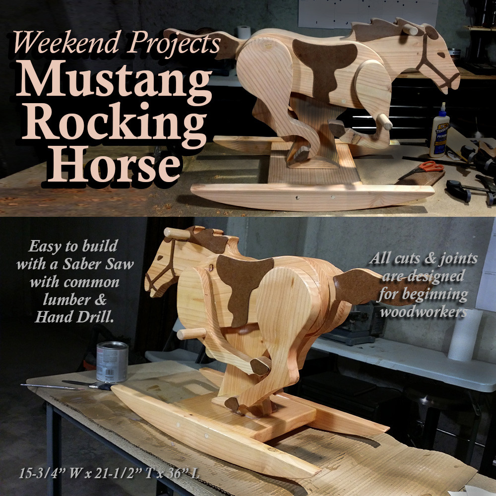 mustang rocking horse