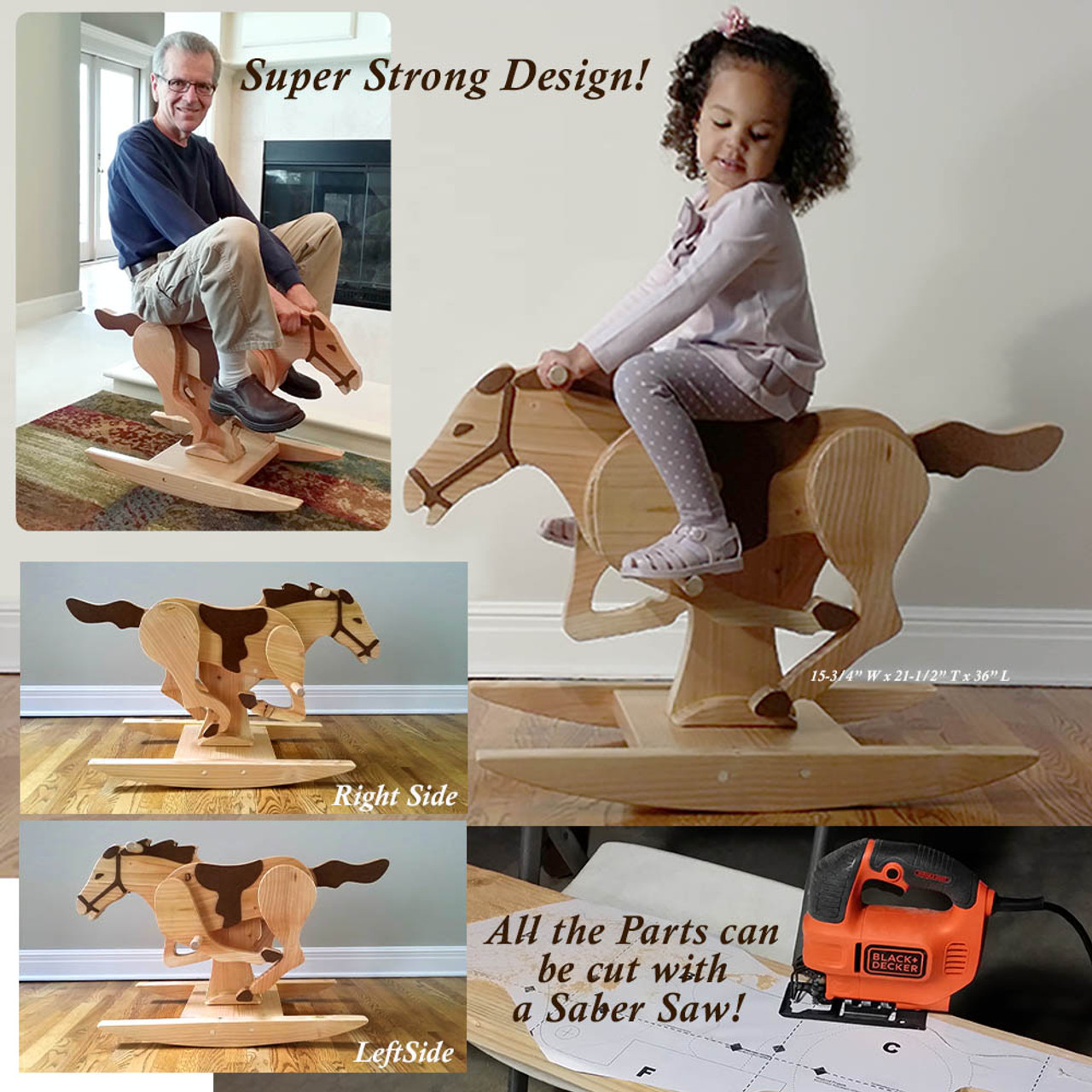 mustang rocking horse